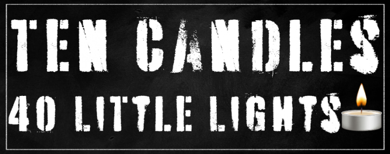 A banner for the show 40 little lights